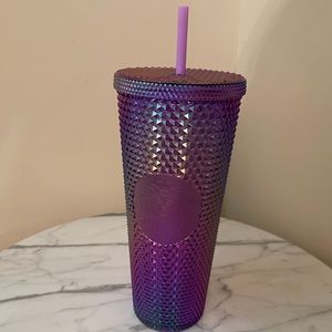 Starbucks 2022 Summer Purple Oil Slick Studded Tumbler